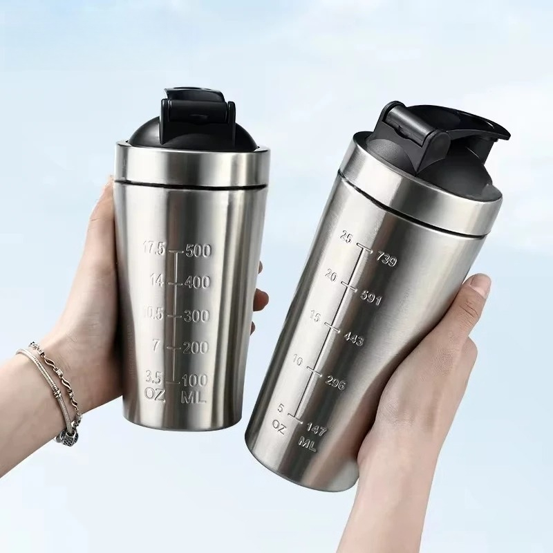 Nutrition And Fitness - 1pcs Stainless Steel Protein Powder Shaker