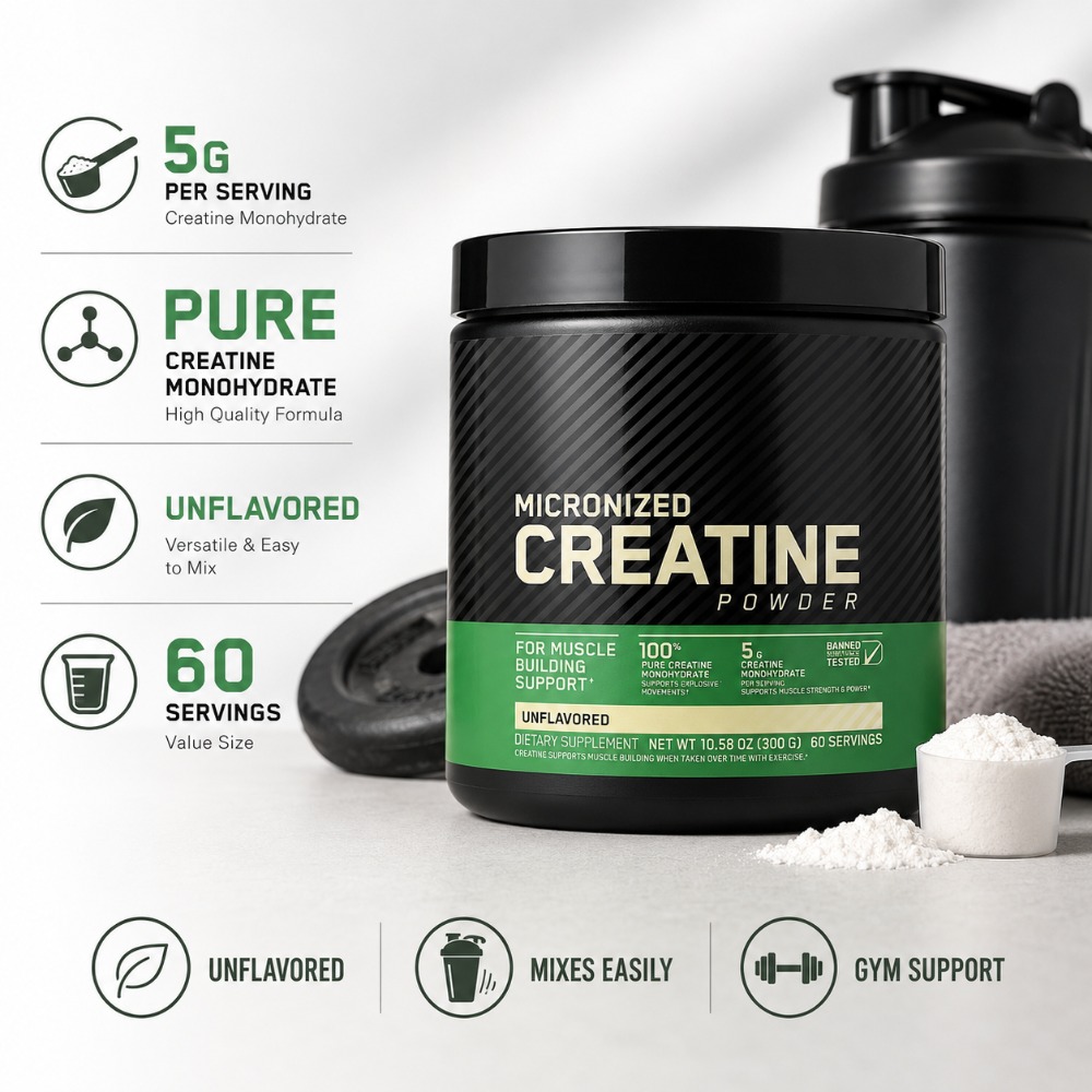 Nutrition And Fitness - Creatine Monohydrate Powder 300g Support Strength