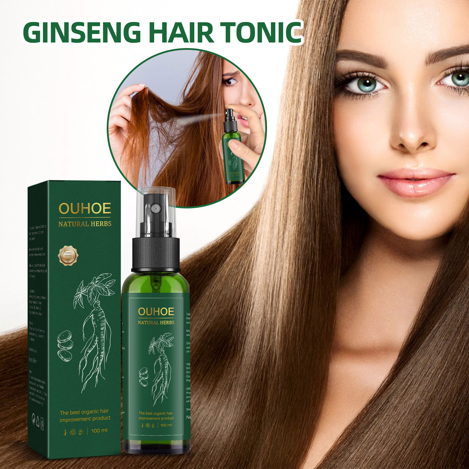 Natural Herbal Ginseng Hair Ca - Nutrition And Fitness review and price